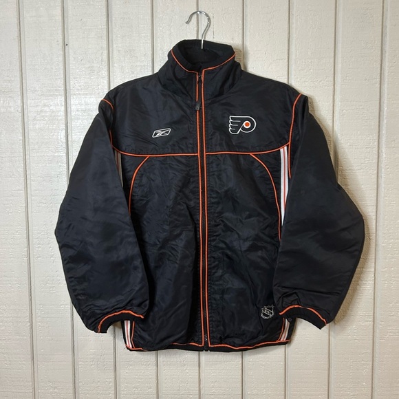 Reebok NHL Philadelphia Flyers Boys Full Zip Jacket, size Medium (10-12). - Picture 1 of 7